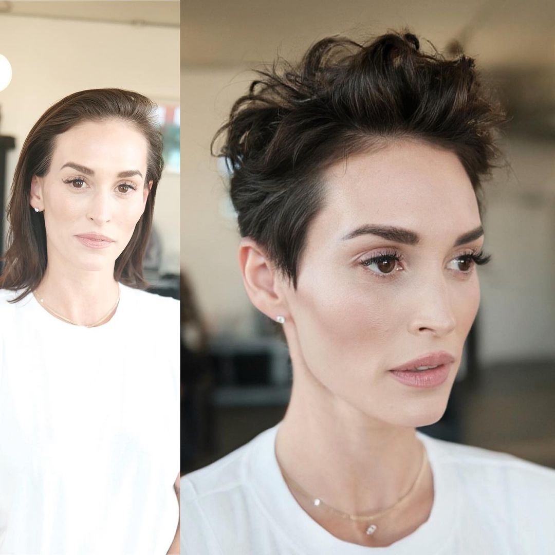 Short Messy Hairstyle with Root Lift